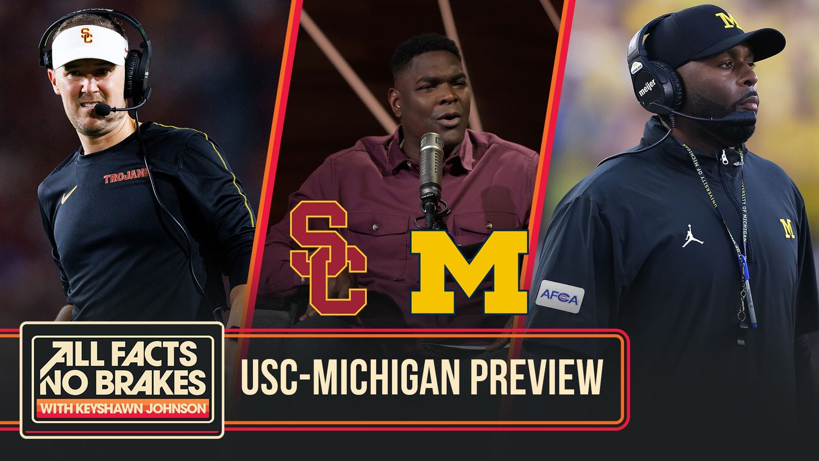 Keyshawn Johnson: USC Will 'F**k Michigan Up' in Big Ten showdown | All Facts No Brakes