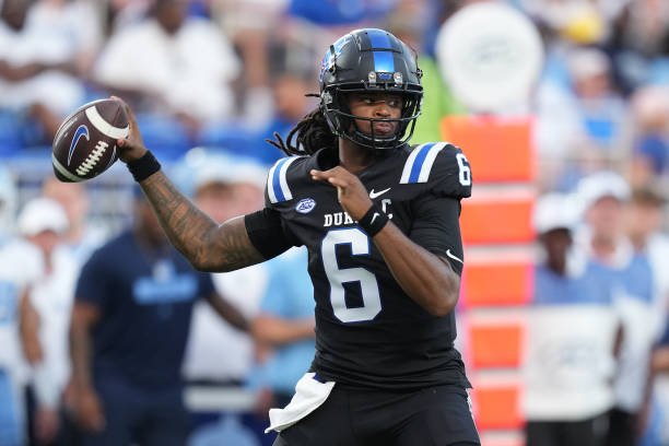 durham north carolina maalik murphy of the duke blue devils looks to pass against the north HDwX1d