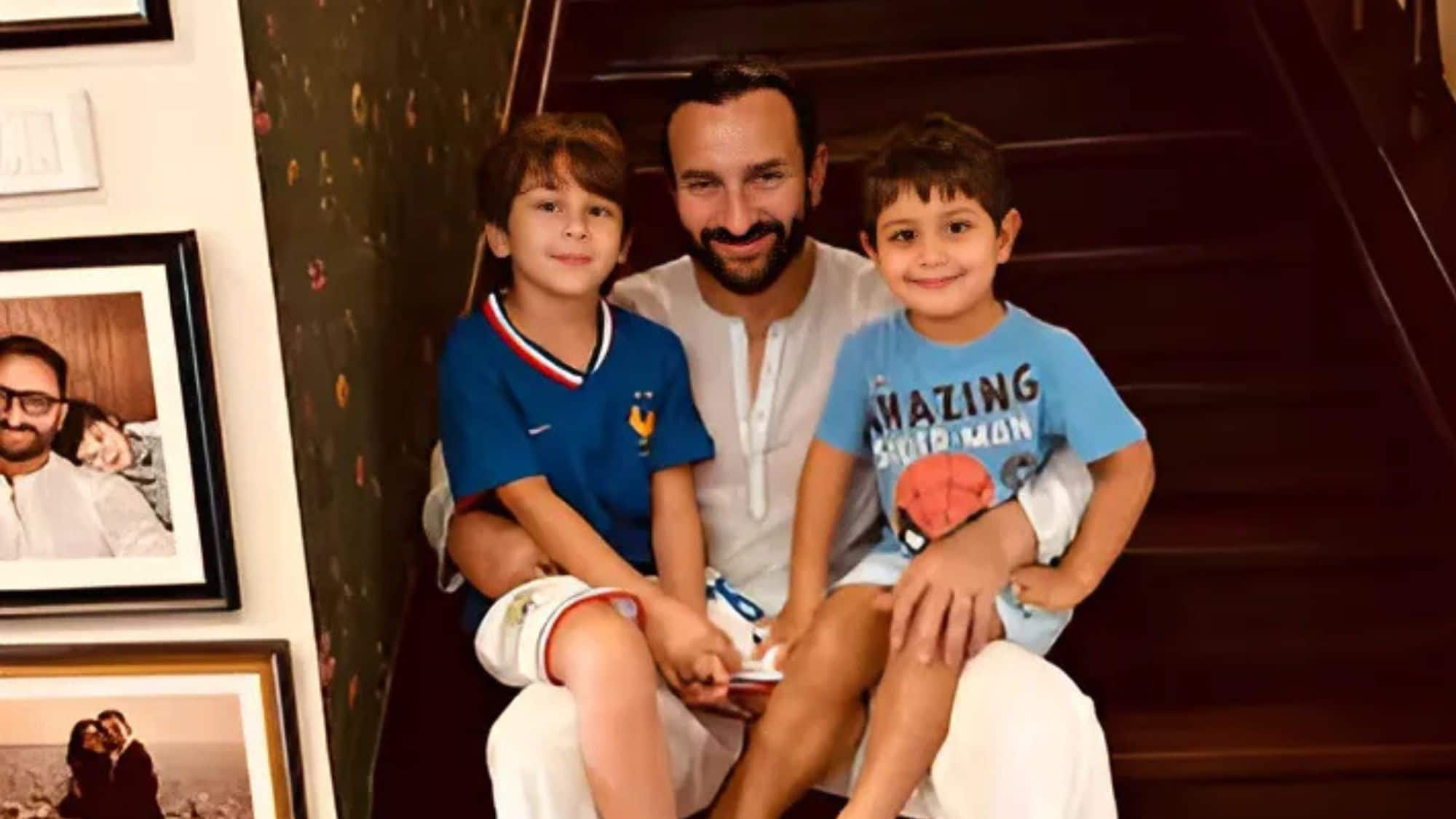 Saif ali khan With sons s8iA2z