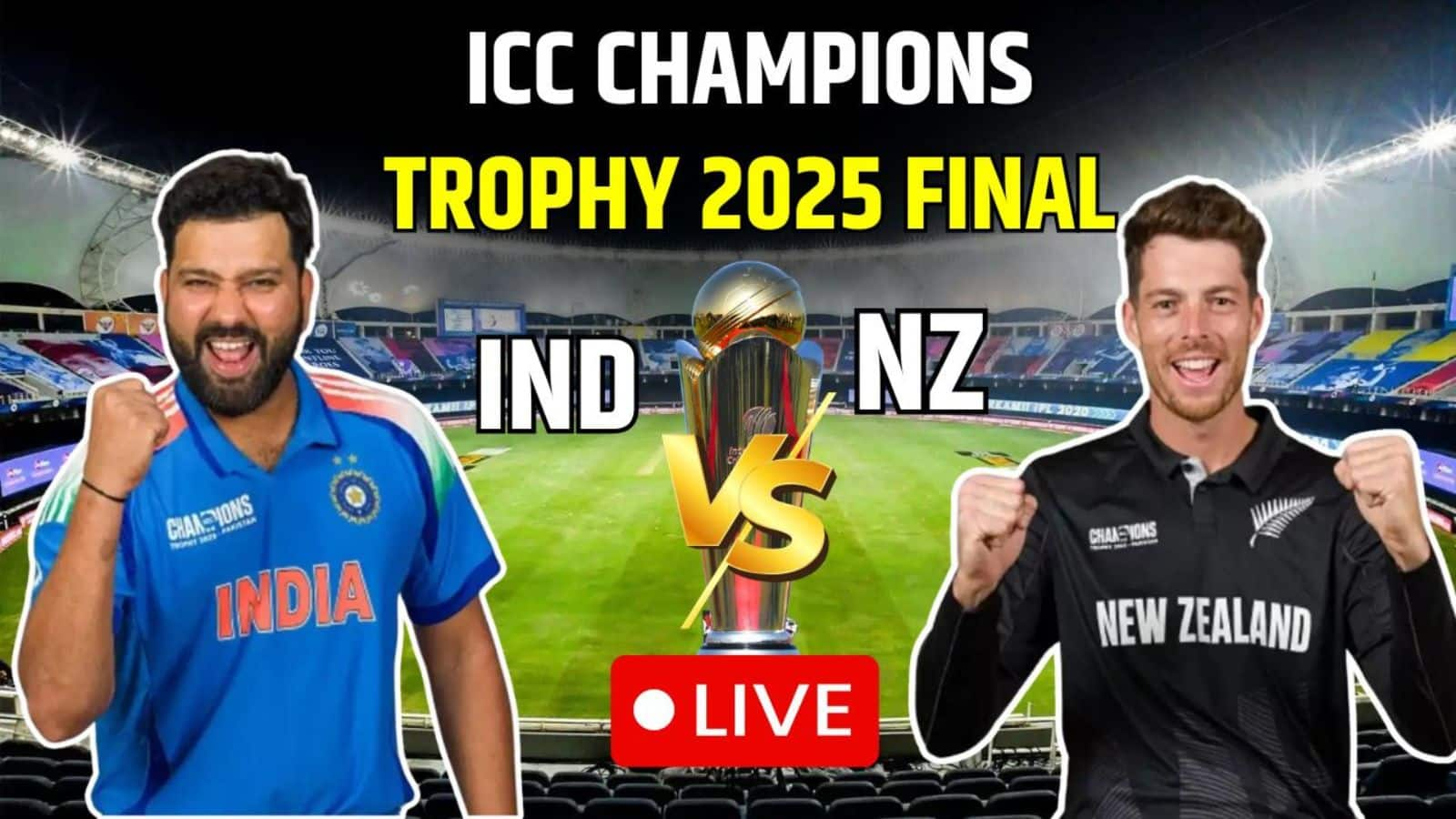 India vs New Zealand Match Live Score: 12 साल बाद इतिहास रचने उतरेगी टीम इंडिया, न्यूजीलैंड से दुबई में लेगी 2019 का बदला